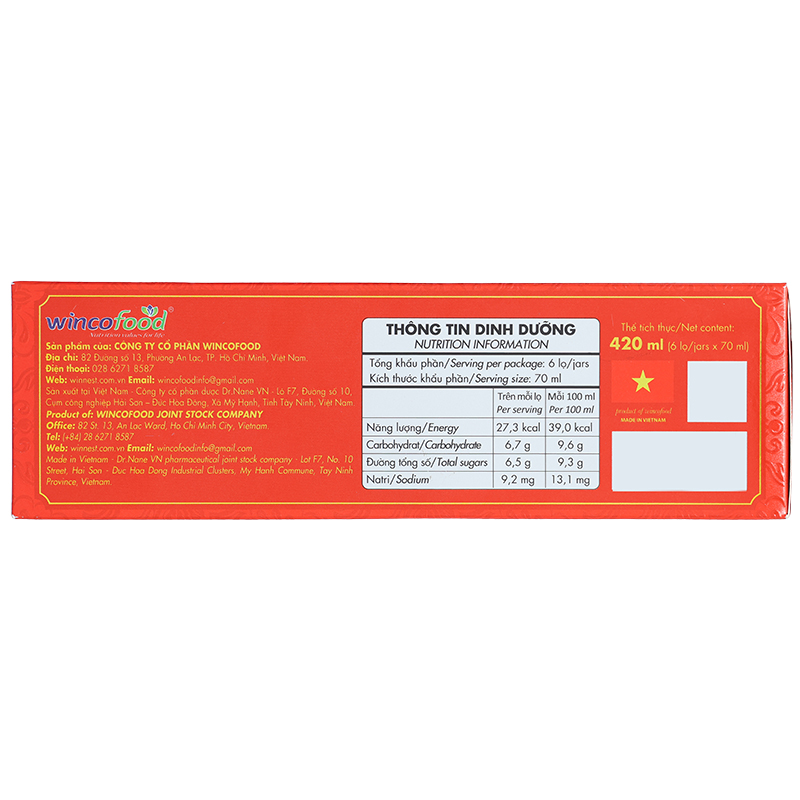 Yến Sào Win'snest Đường Phèn hộp 6 hũ x 70ml - 9